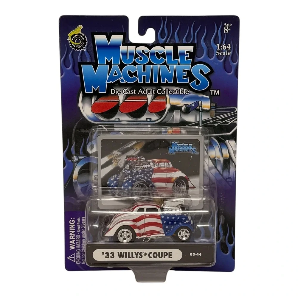 Muscle Machines '33 Willys Coupe Stars & Stripes 1:64 Diecast‎ - New MOC 03-44