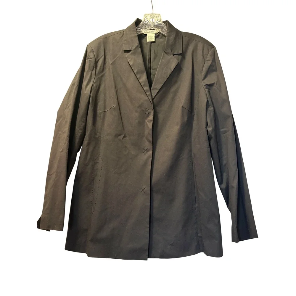 Uniform John Paul Richard Vintage Womens Black 3-Button Blazer Jacket Size 12