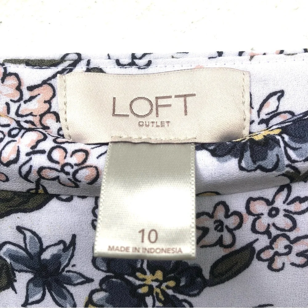 LOFT outlet ruffle floral skirt M 10