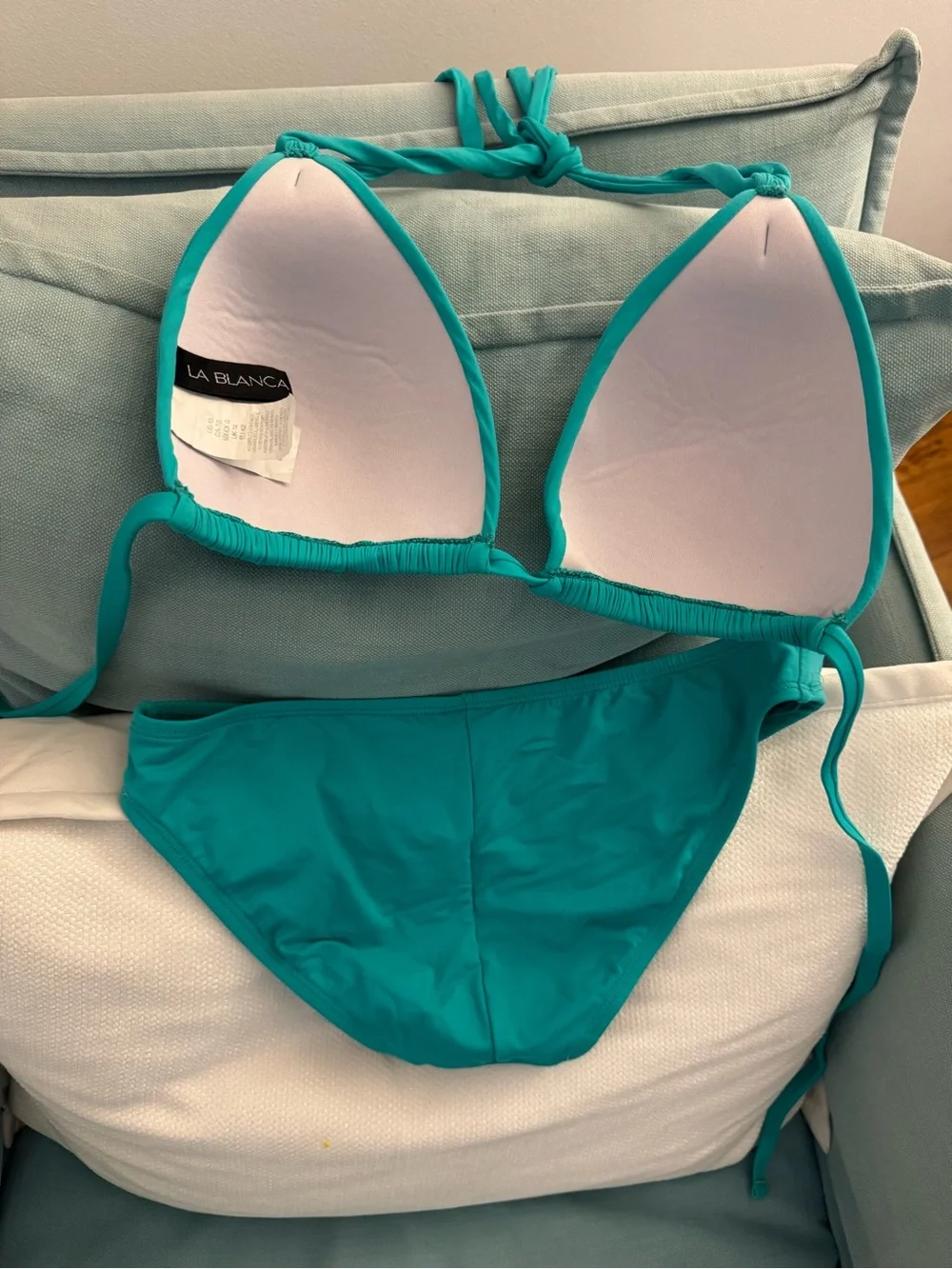 Turquoise Bikini Top size 10 *