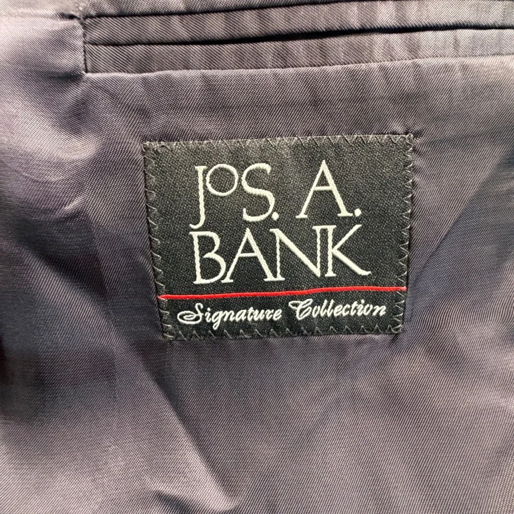 Jos A Bank Blazer Mens 41R Navy Blue Wool Signature Tailored Fit Gold Buttons