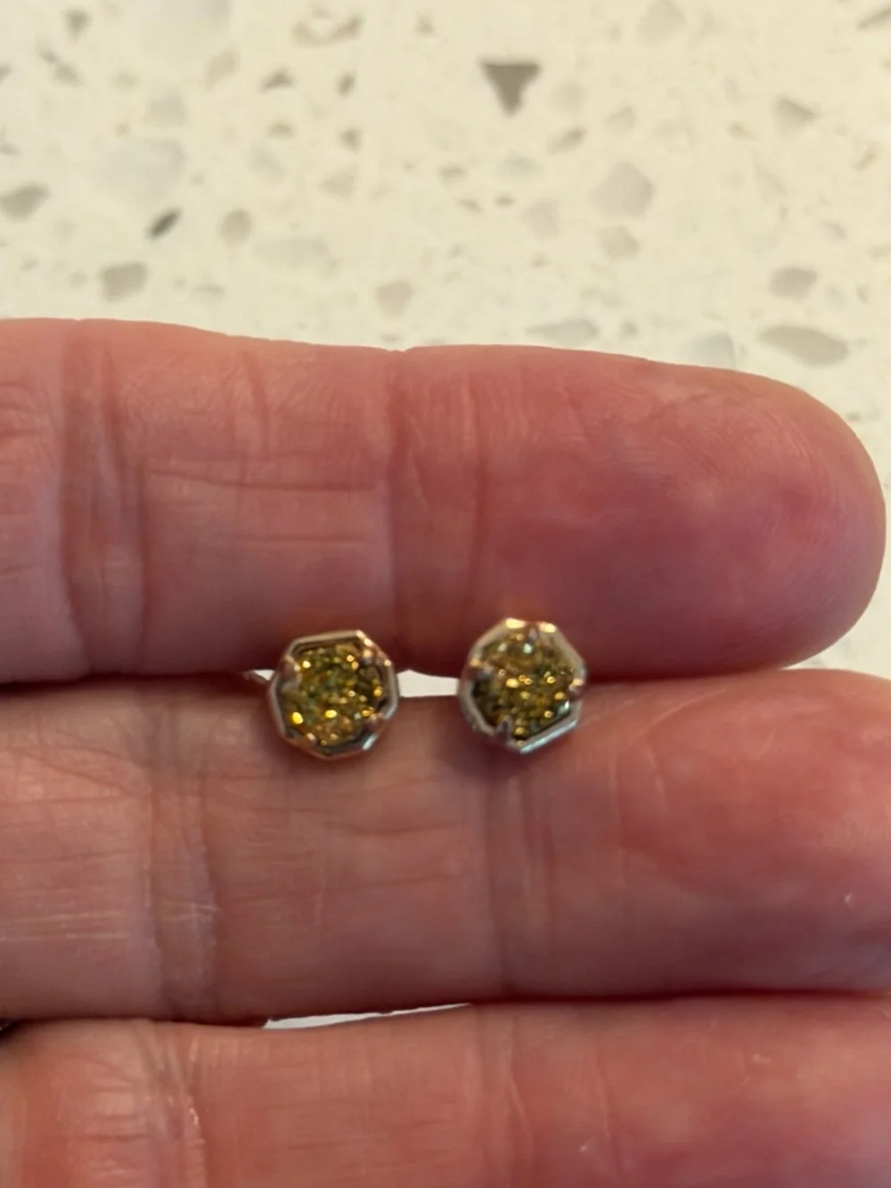 Kendra Scott Gold Druzy Stud Pierced Earrings