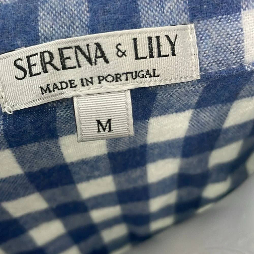 Serena & Lily Dalton PJ Pajama Flannel Sleep Top Medium