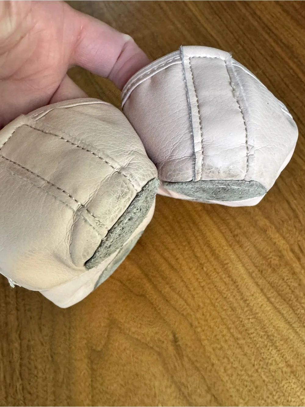 Stelle Ballet Pink PU Leather Split Sole Ballet Slippers Girls Size 1