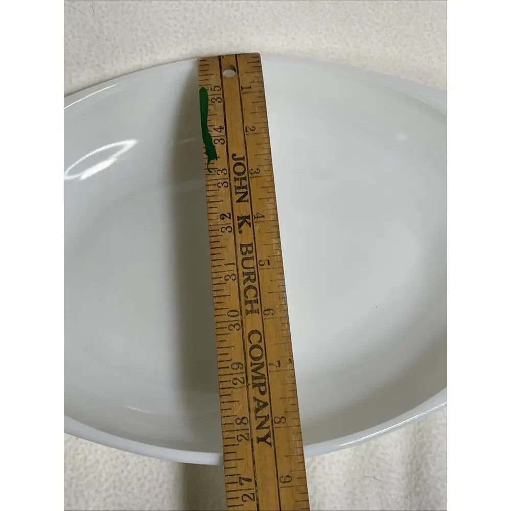 Pyrex 1083 White Divided Oval Casserole Bake & Serve Dish 1 1/2 Qt EUC