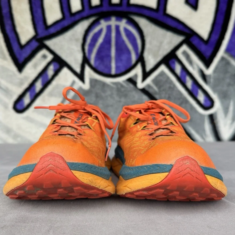 Size 11.5 D - Mens Hoka One One‎ Tecton X 1123161 PORY Orange Running Sneakers