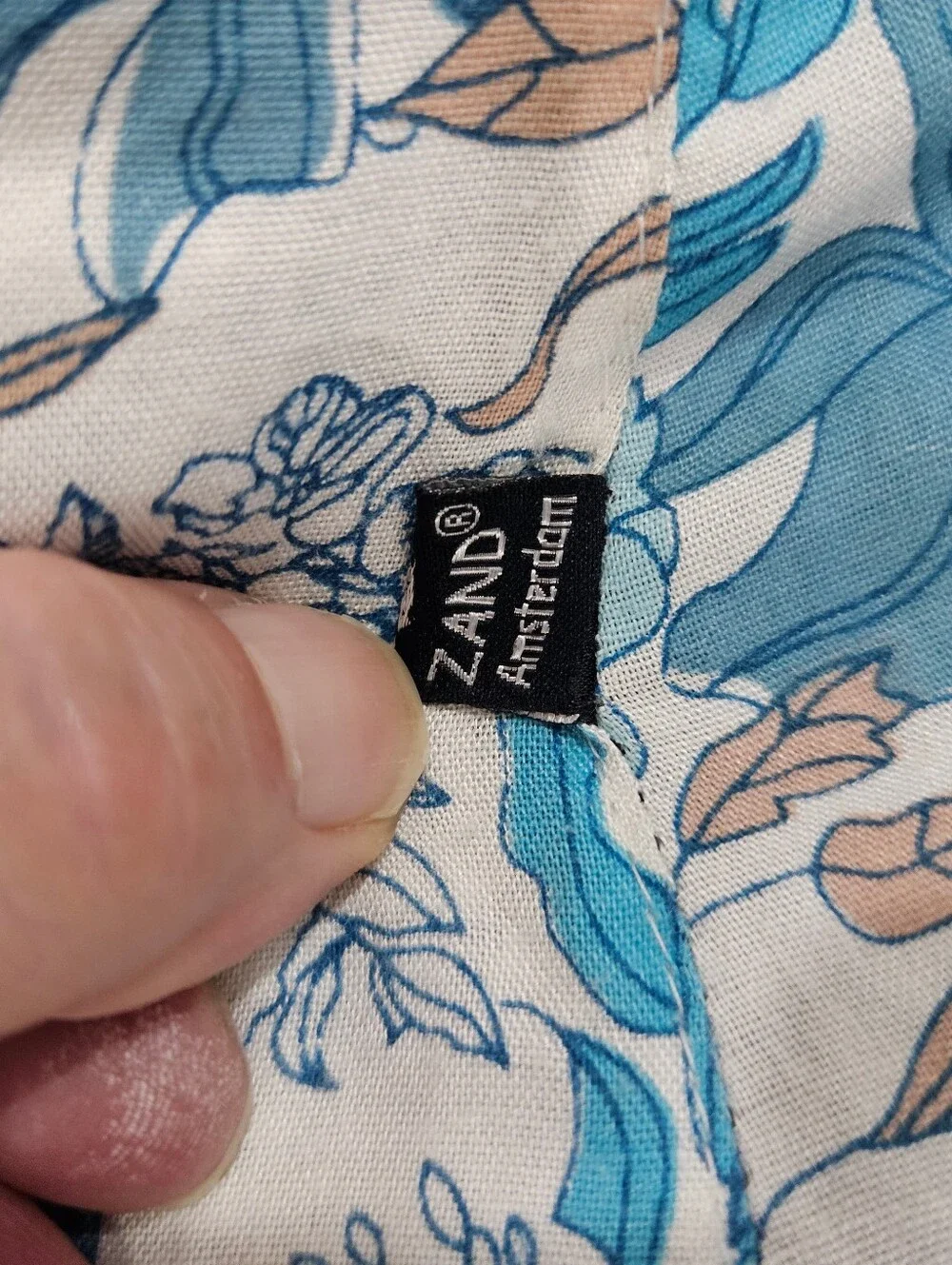 Zand Amsterdam Reversible Wrap Skirt Cotton Adjustable Blue Mandala Aqua Floral