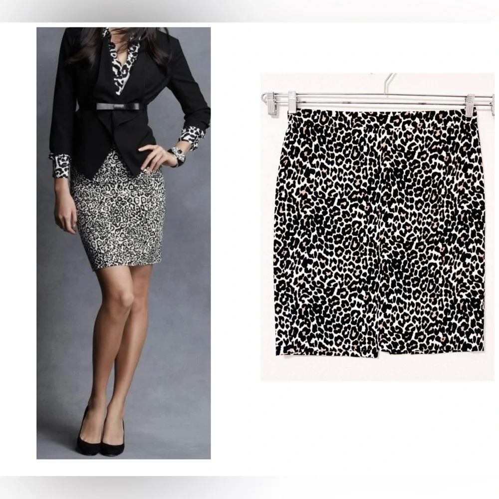 Ann Taylor Black and White Pencil Pencil Lined Skirt Elevate Your Style