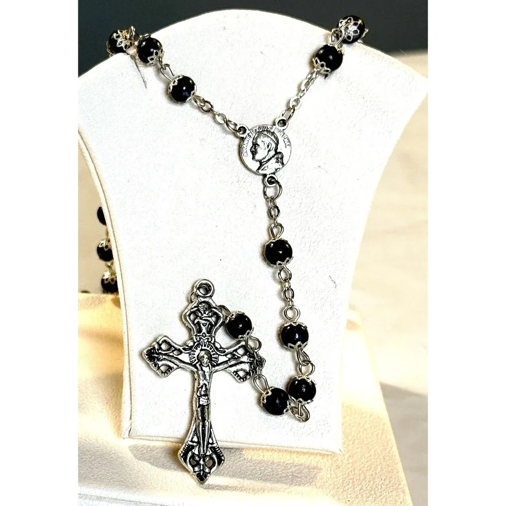 ⁠Vintage Vatican City Rosary CAART Italy John Paul II Benedict XVI Boxed