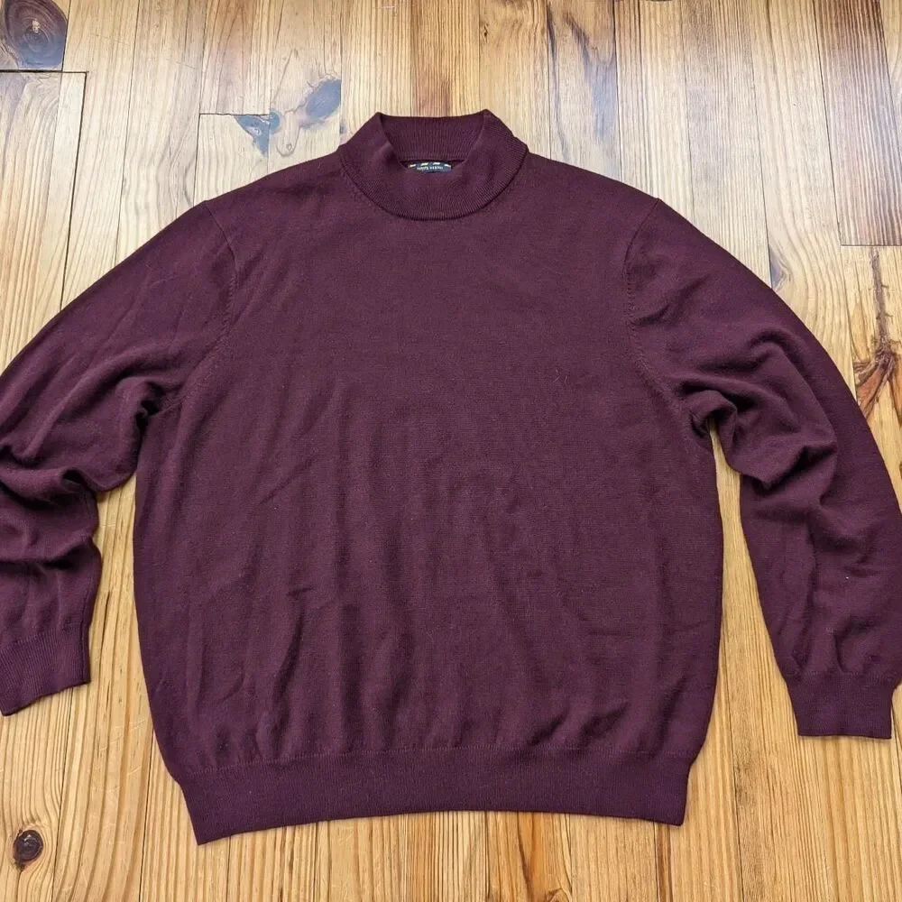 Club-room Men's Burgundy and Purple Jumper