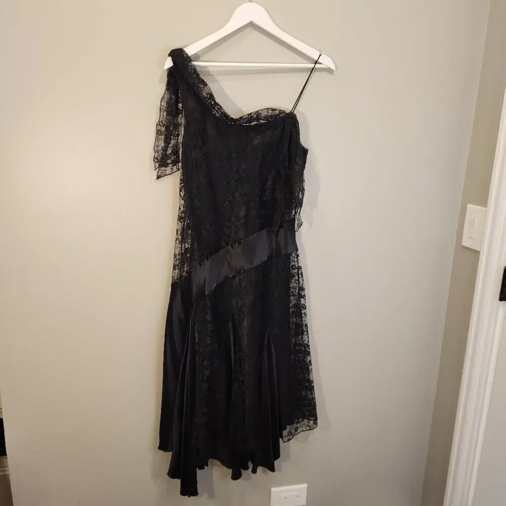 Laundry by Shelli Segal Vintage LBD Grunge Whimisigoth Fairygoth Witchy - Size 8