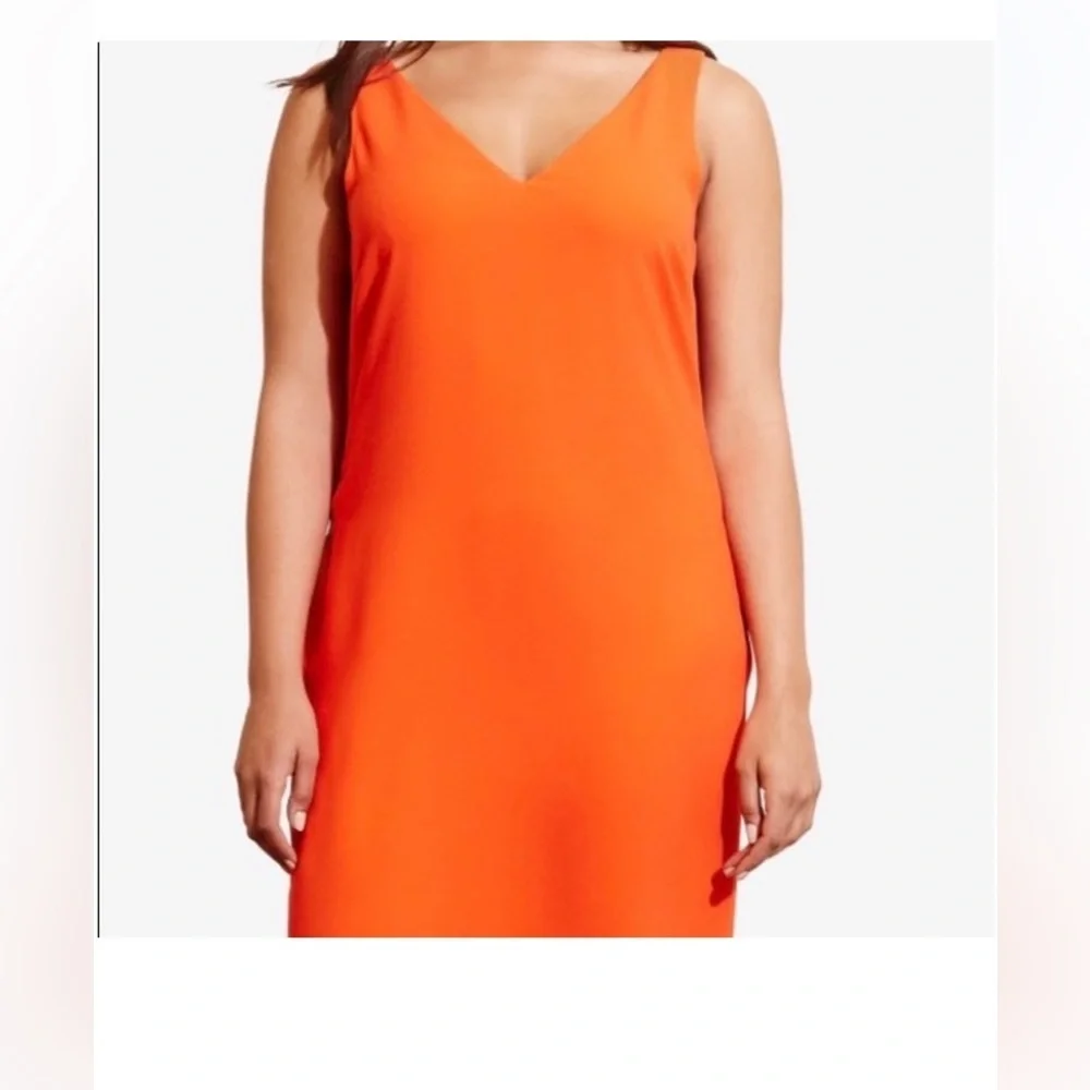 Lauren Ralph Lauren Vienna Dress Orange Size 6 Sleeveless Pockets EUC