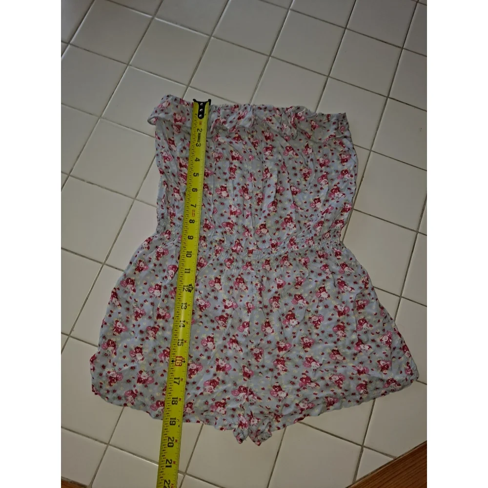 Women’s Strapless romper shorts summer pool beach sport party ruffle athleisure