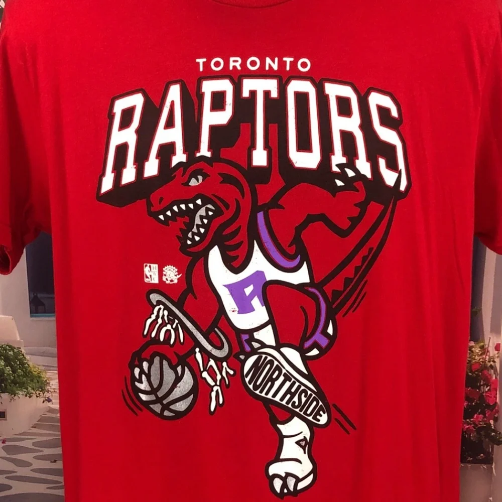 Mitchell and Ness Toronto Raptors Red Graphic T-Shirt
