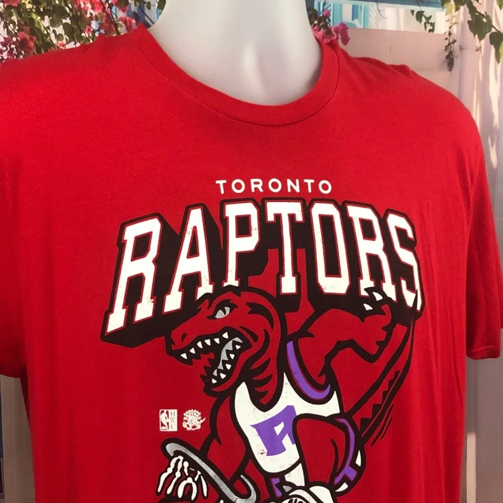 Mitchell and Ness Toronto Raptors Red Graphic T-Shirt