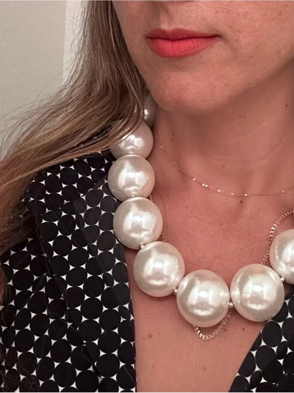 Classic Large White Pearl Statement Necklace