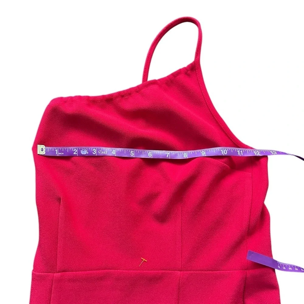 Abercrombie Asymmetrical One-Shoulder Maxi Dress Red Size‎ Small Wedding Guest