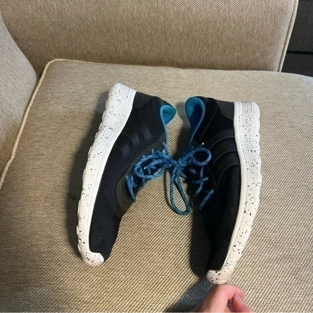 Adidas Neo Label Men’s Size 10 Black Blue Ortholite Running Sneakers