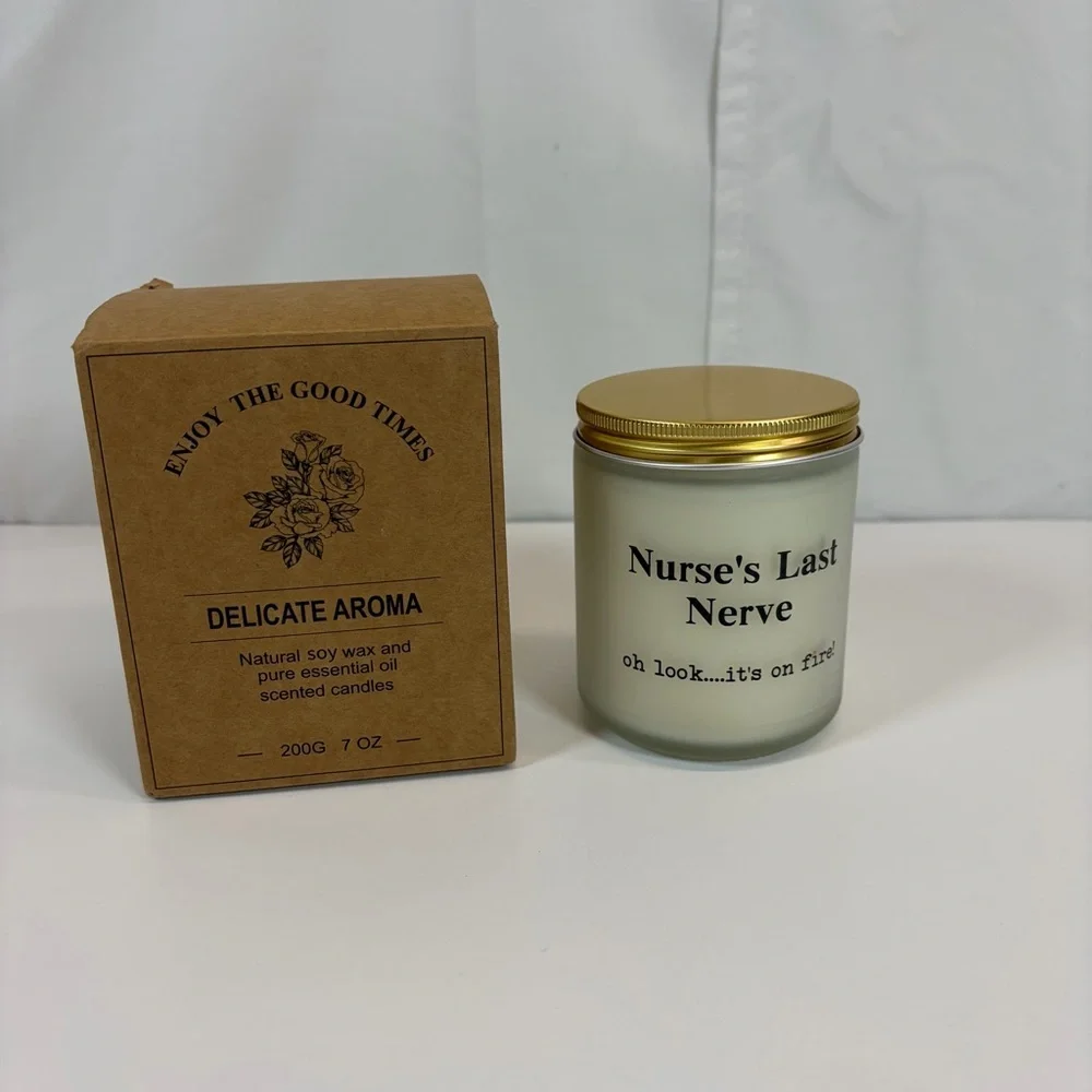 Funny Nurse Lavender Candle “Nurse’s Last Nerve” Soy Wax Gift 7oz