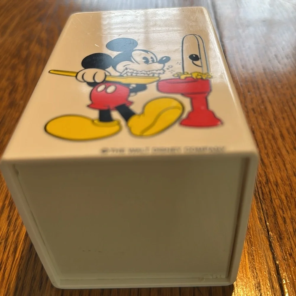 Vintage Mickey Mouse Pop Up Bathroom Dixie  Cup Holder Holds 40 Cups