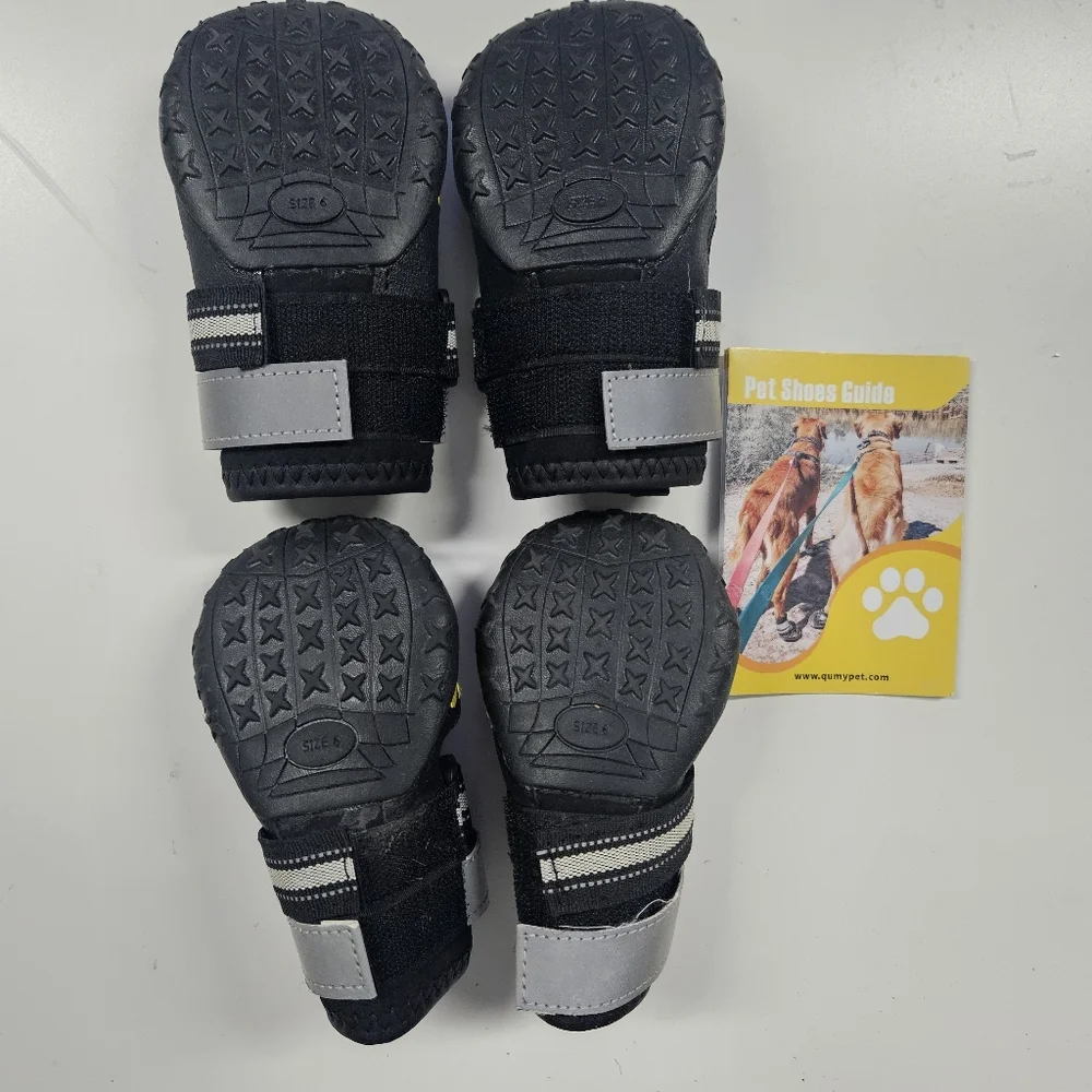 QUMY Dog Boots Ruffwear Dog Boots Waterproof Winter Shoes for Large Dog 3 PAIRS