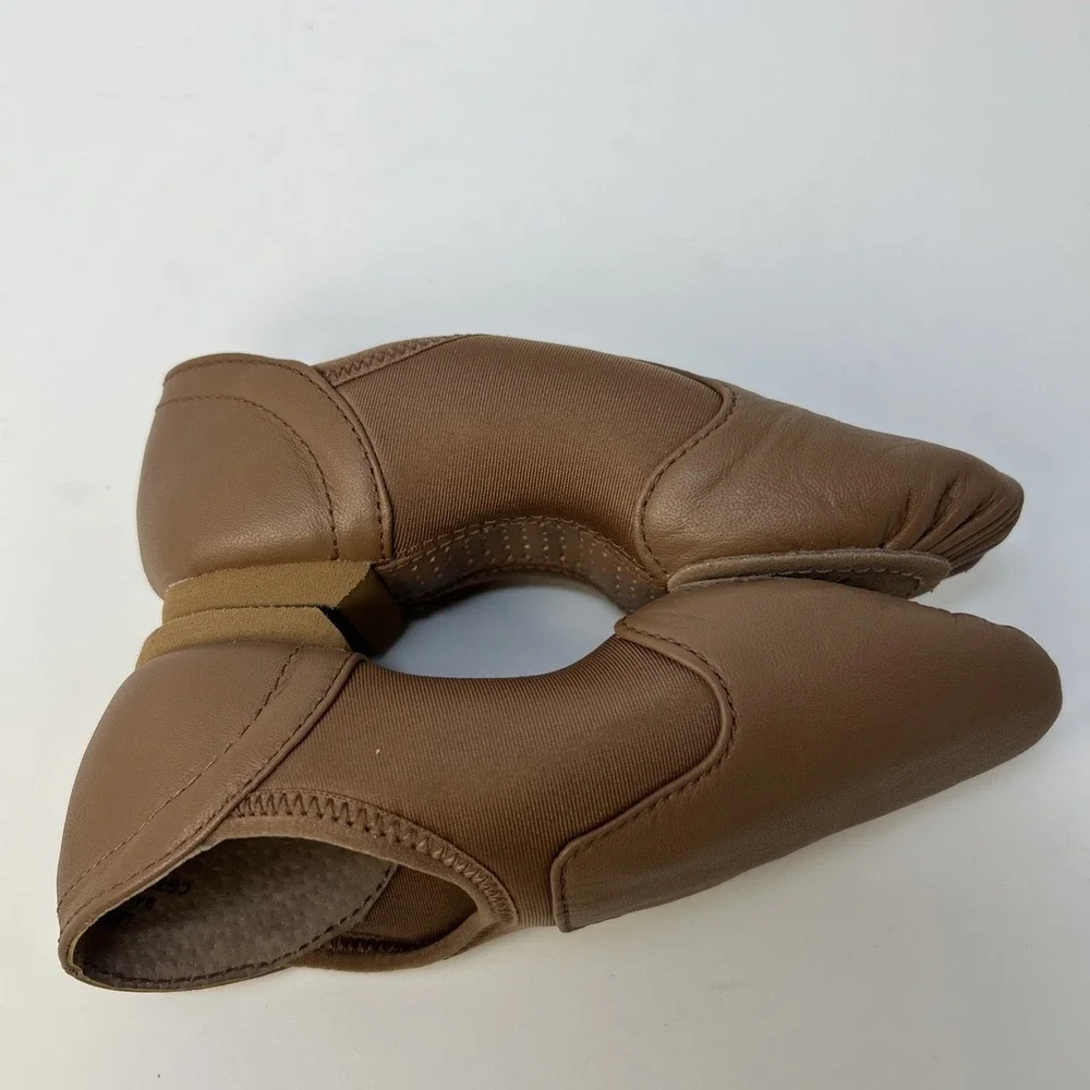 Capezio Kids Jazz Glove Jazz Shoe Skintone Tan Size 12 M Toddler Slip‎ On NIB