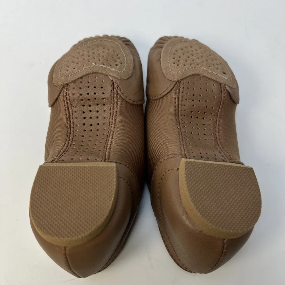 Capezio Kids Jazz Glove Jazz Shoe Skintone Tan Size 12 M Toddler Slip‎ On NIB