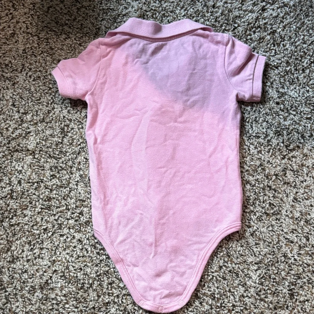 Ralph Lauren Light Pink Polo-Style One-Piece Bodysuit 9 Months