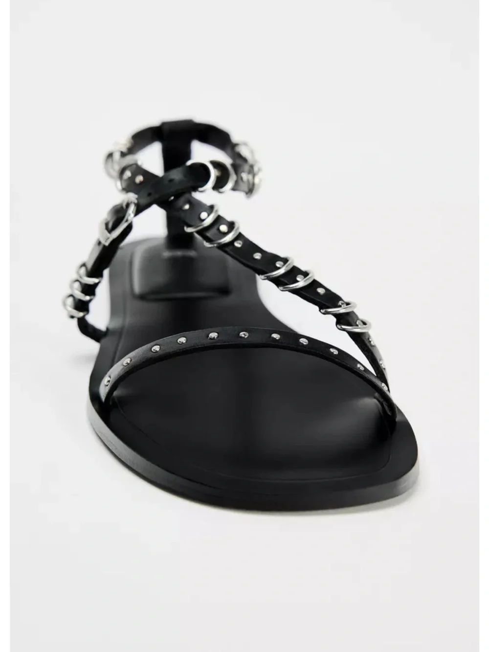 Zara black leather