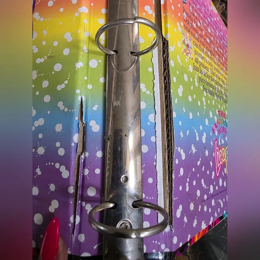 Vintage LISA FRANK Seal Rainbow Reef 3-Ring Binder Portfolio 2.5'