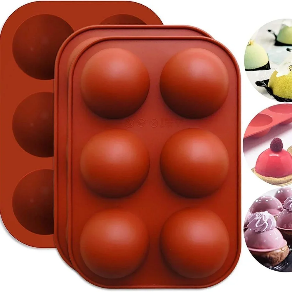 BAKING MOLDS SILICONE SEMI SPHERE  SET OF 4