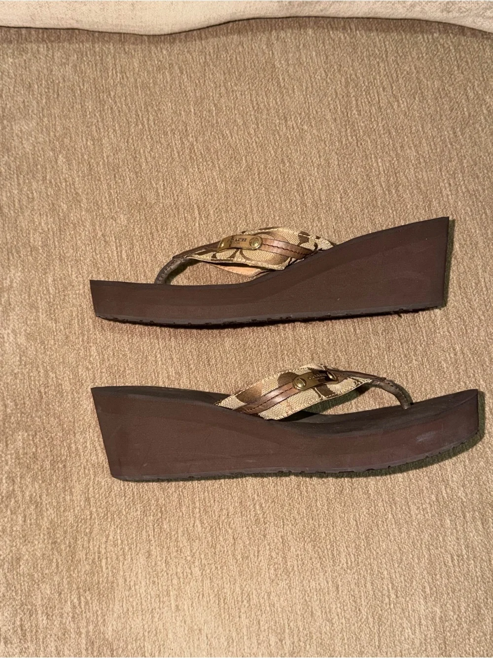 Coach wedge thong
