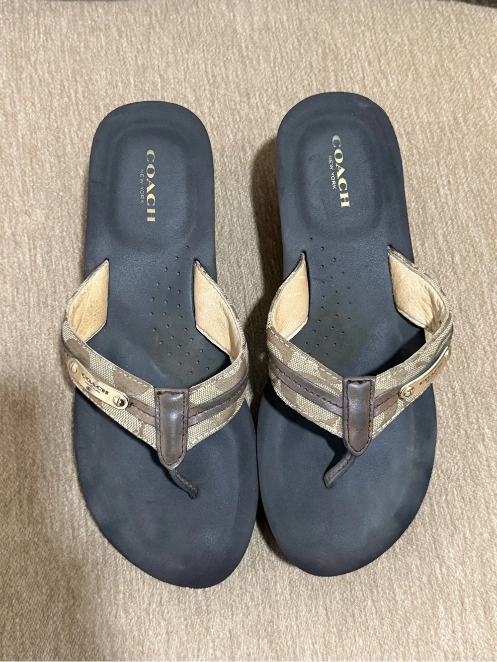 Coach wedge thong
