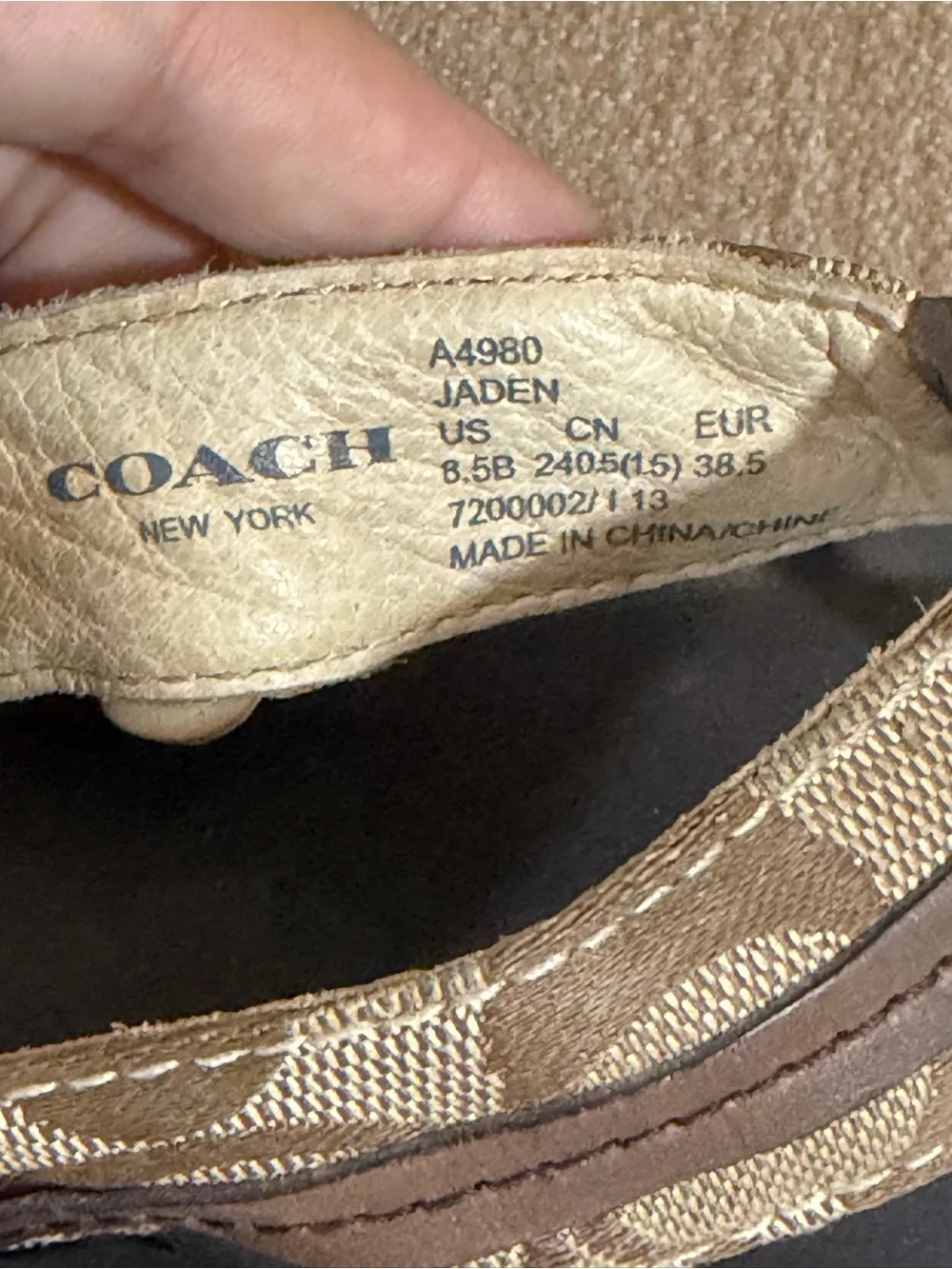 Coach wedge thong