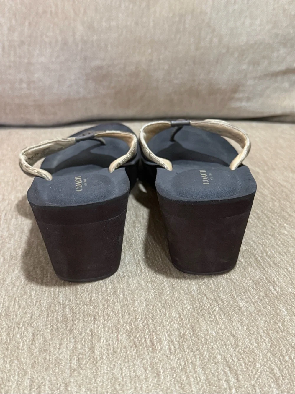 Coach wedge thong