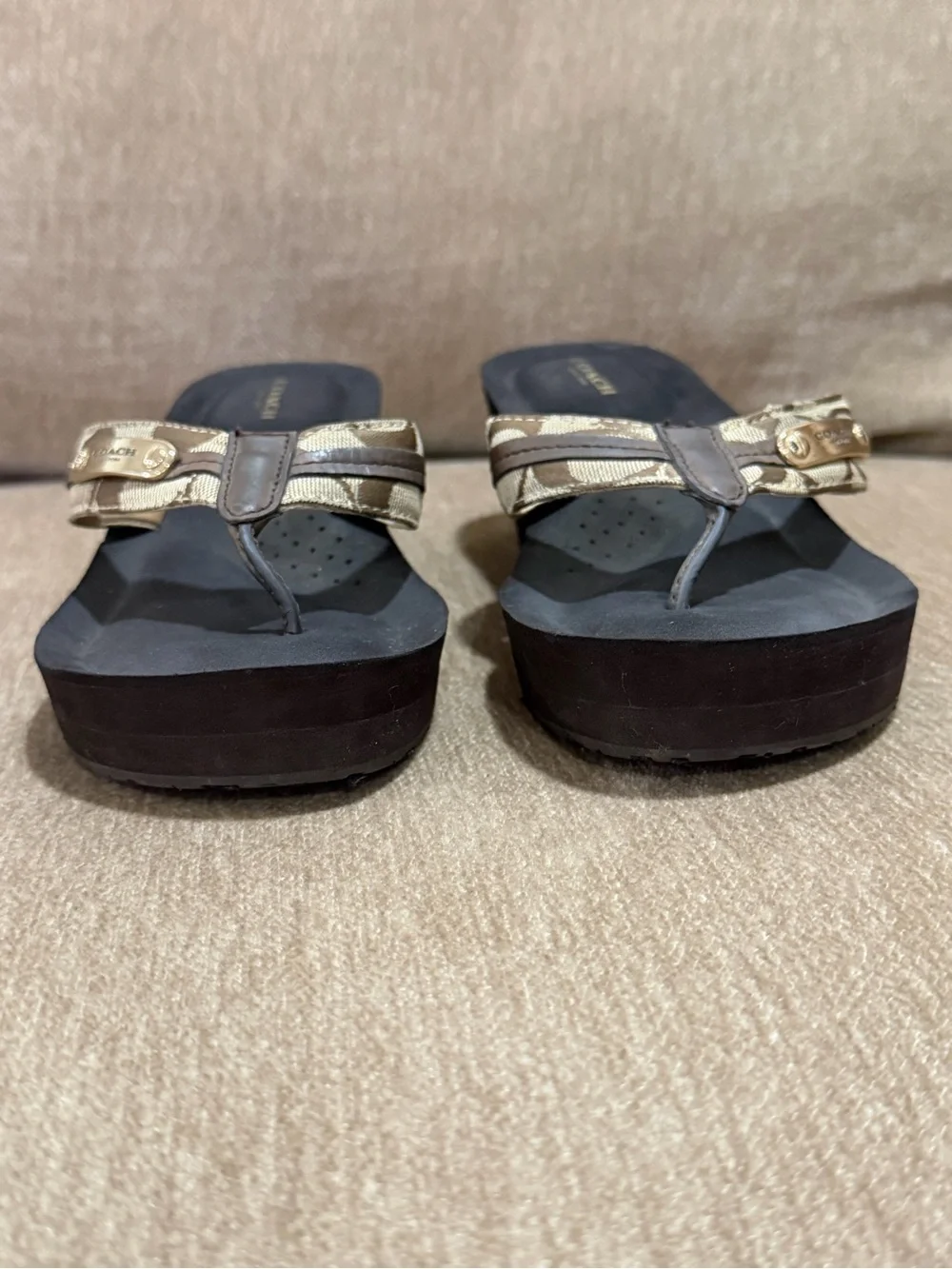 Coach wedge thong