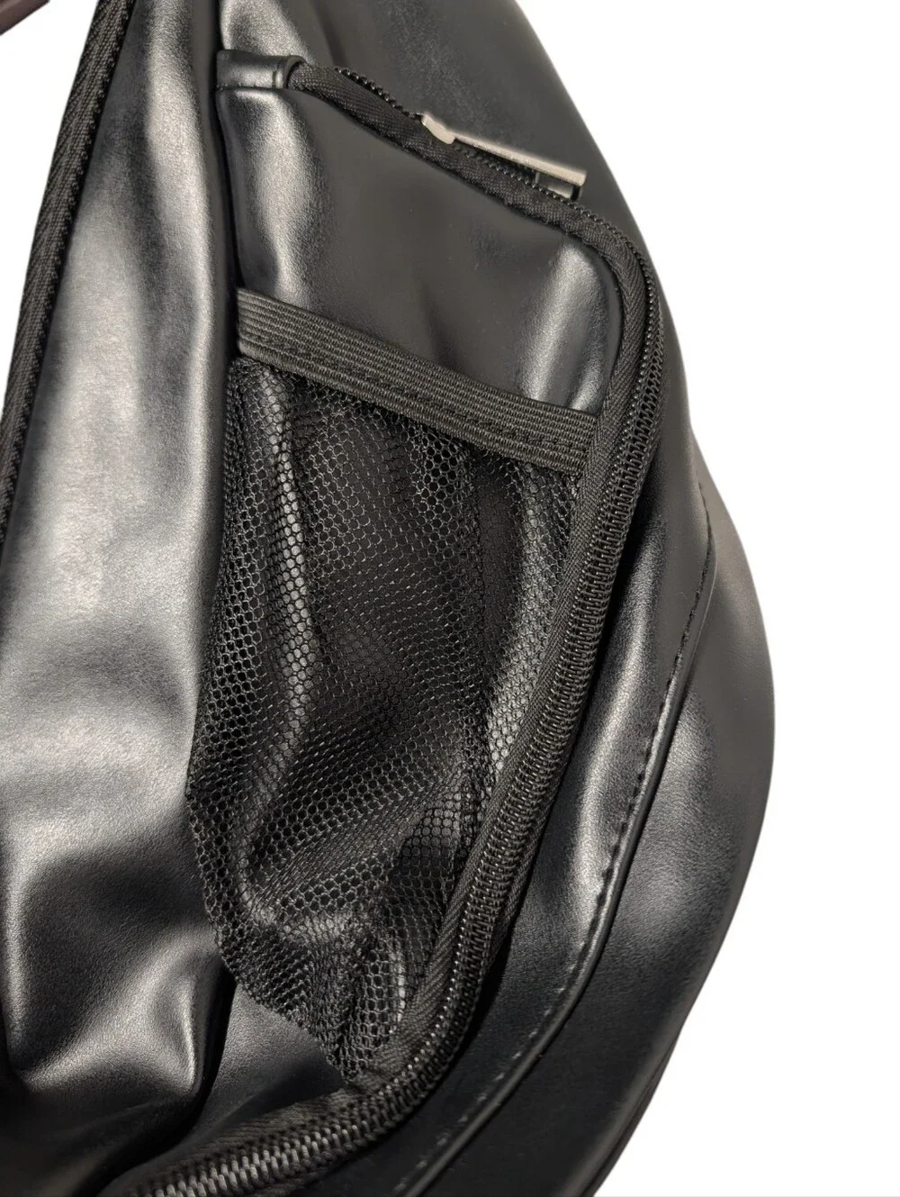 Journeyman Black Vegan Leather Sling Bag Crossbody Backpack NWT Men's Women's