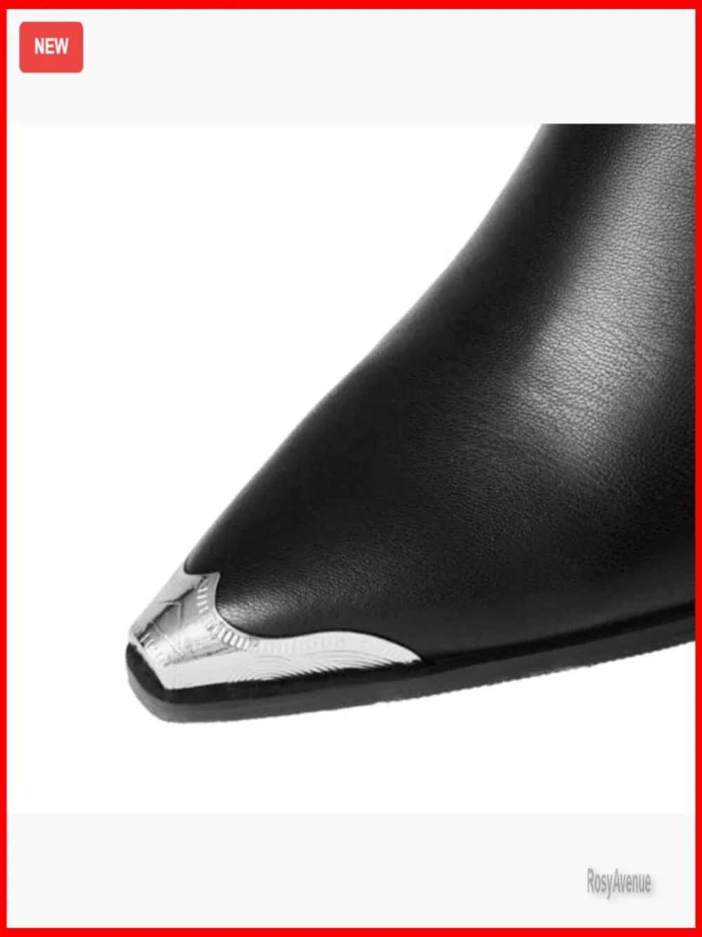 Thigh High Boots PU Leather Chunky Heel Pointed Toe Side Zipper
