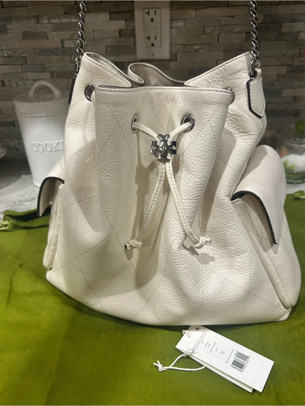 Tory Burch quilted cream