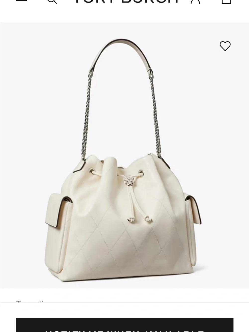 Tory Burch quilted cream