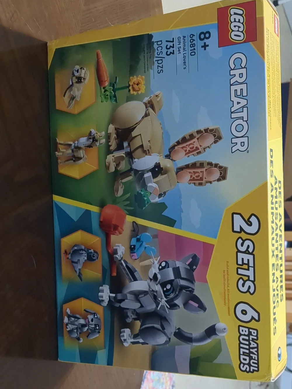 Lego Creator Tan, Gray, Blue Playful Pets Building Set, 2 Sets Of 6