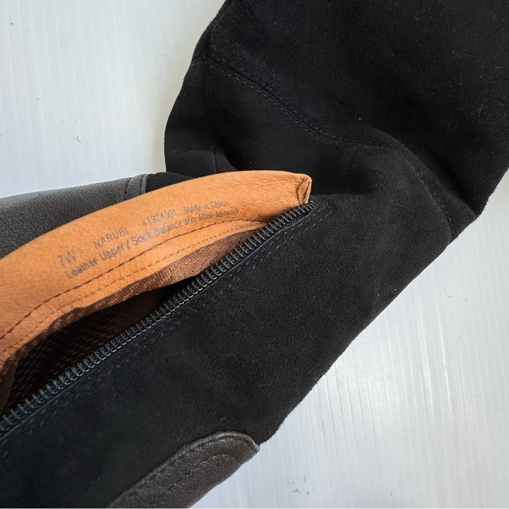 Naya suede leather Black Over the Knee Boots size 7