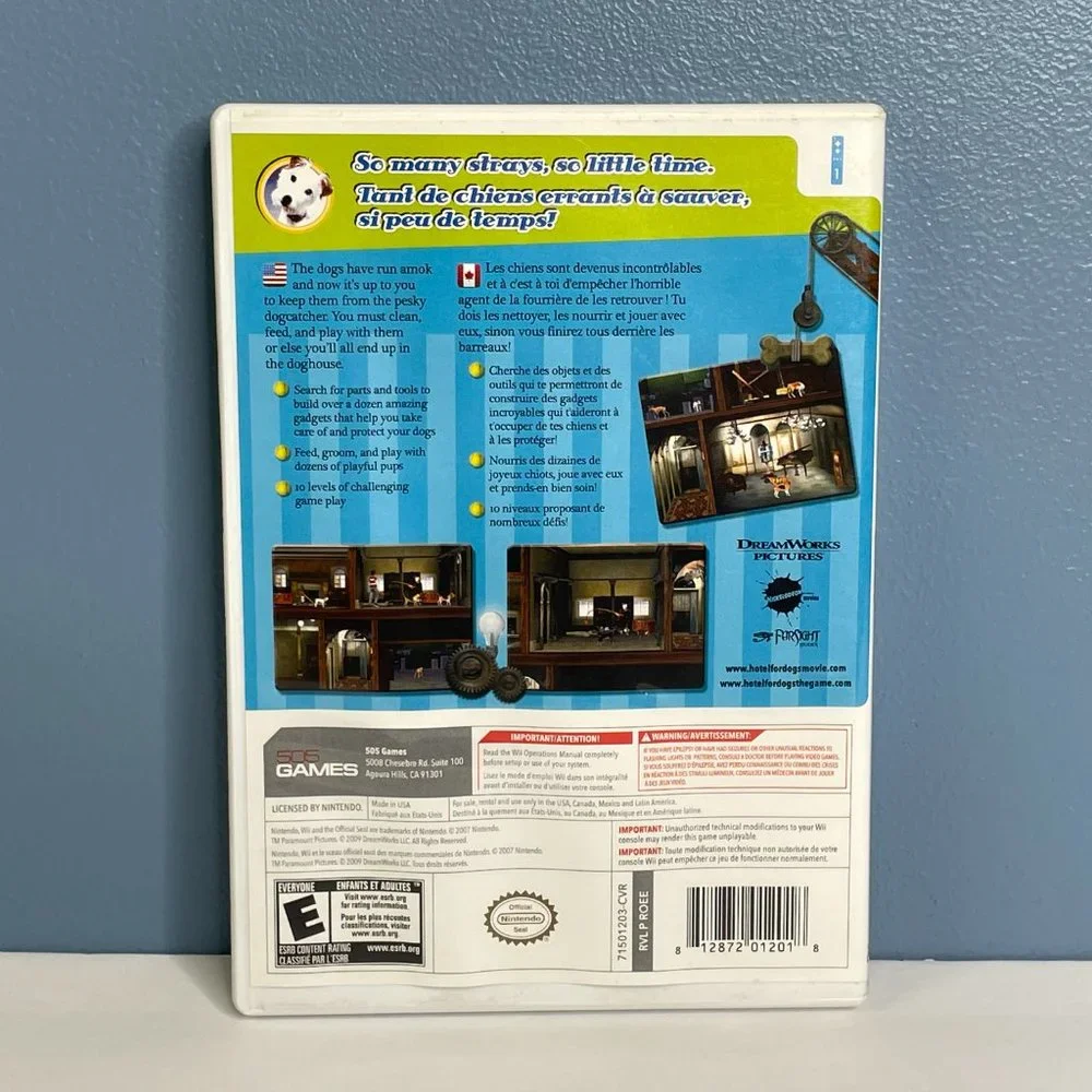 Nintendo Wii Hotel For Dogs Video Game Complete TESTED BEAUTIFUL‎ CONDITION