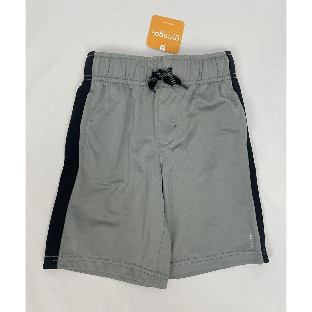 New Gymboree Boys XS 4 Grey Gymgo Active‎ Athletic Shorts Gym Elastic Waist
