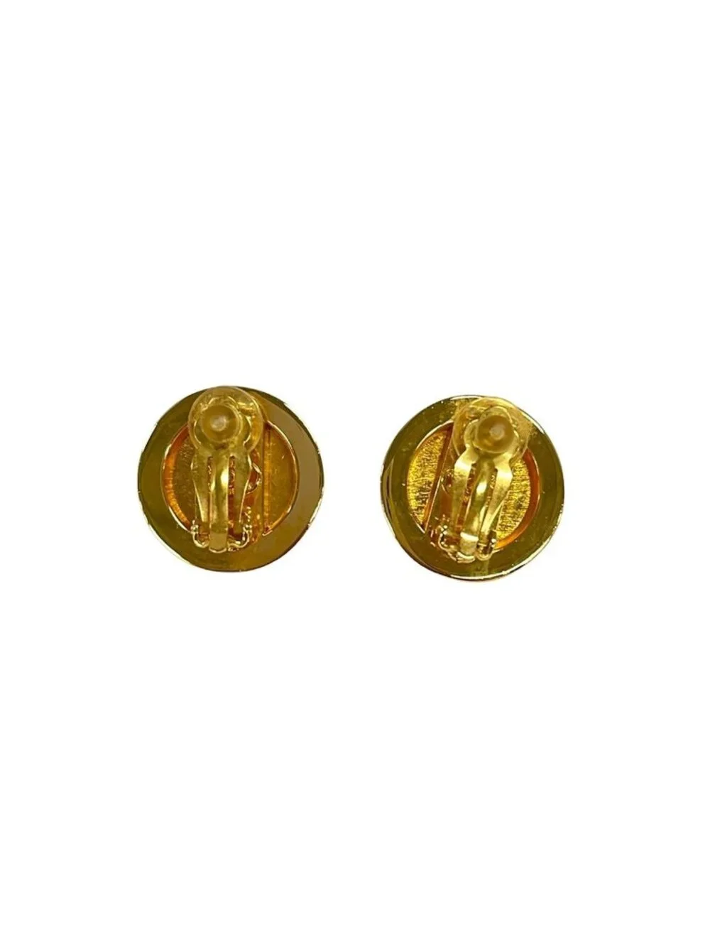 Chanel Earrings Gold Clear