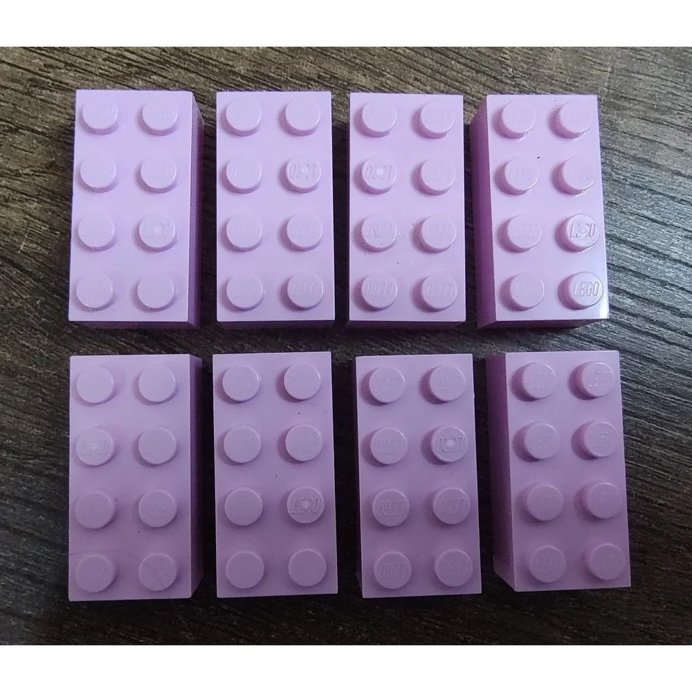 (8) 2x4 Light PINK Standard Brick Building Bricks Lego Parts