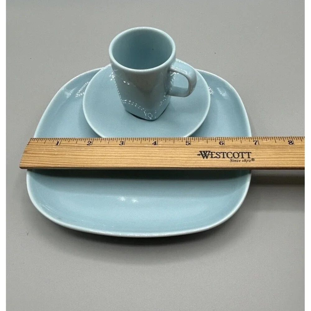 Ikea 365 Susan Pryke Turquoise Color espresso cups ONE CUP/SAUCER & SALAD PLATE‎