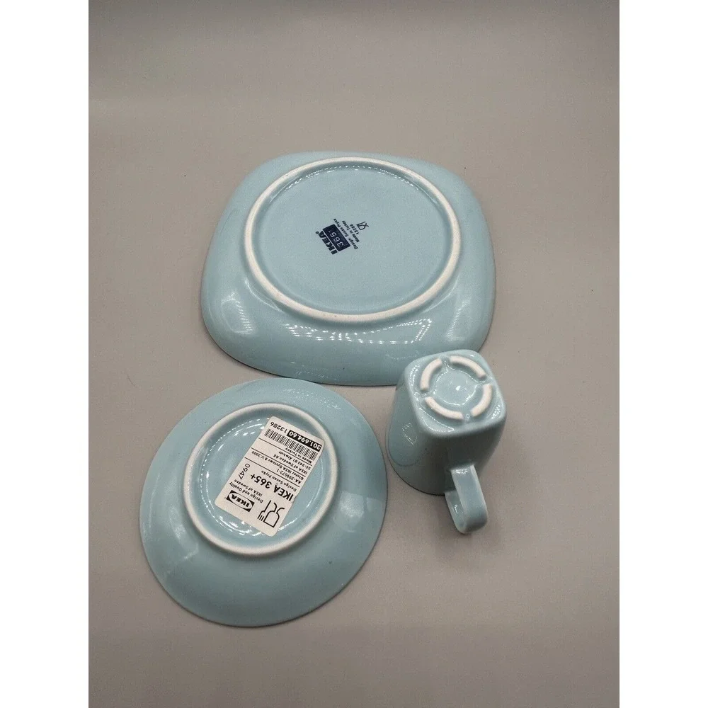 Ikea 365 Susan Pryke Turquoise Color espresso cups ONE CUP/SAUCER & SALAD PLATE‎