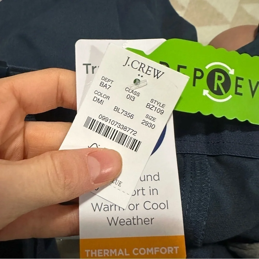J crew Slim-fit TruTemp365® chino pant deep midnight 29 x 30