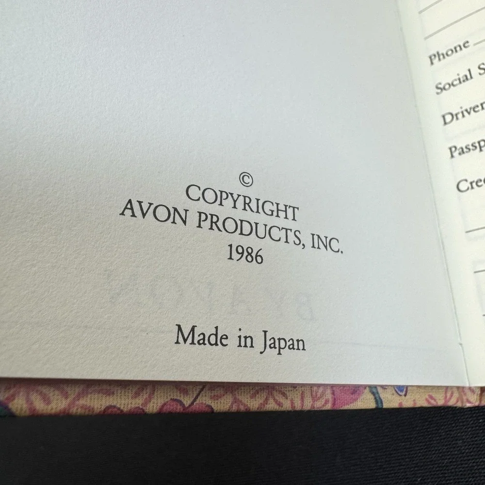 Vintage Avon French Aster Address Book 1986‎ NEW